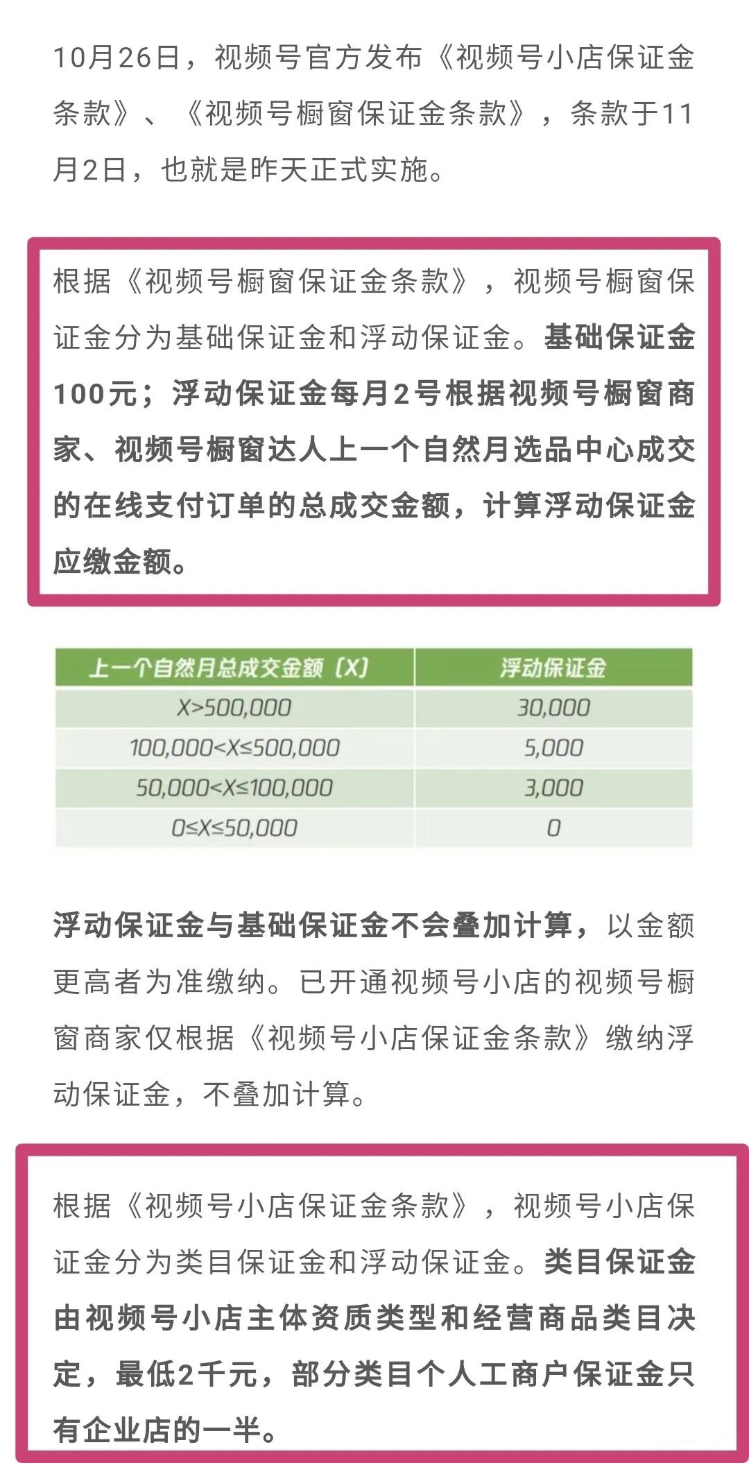 视频号小店需要多少保证金，视频号保证金解读